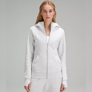 LuluLemon Heather Gray Light Gray Scuba Full Zip Hoodie Hooded Zip Jacket